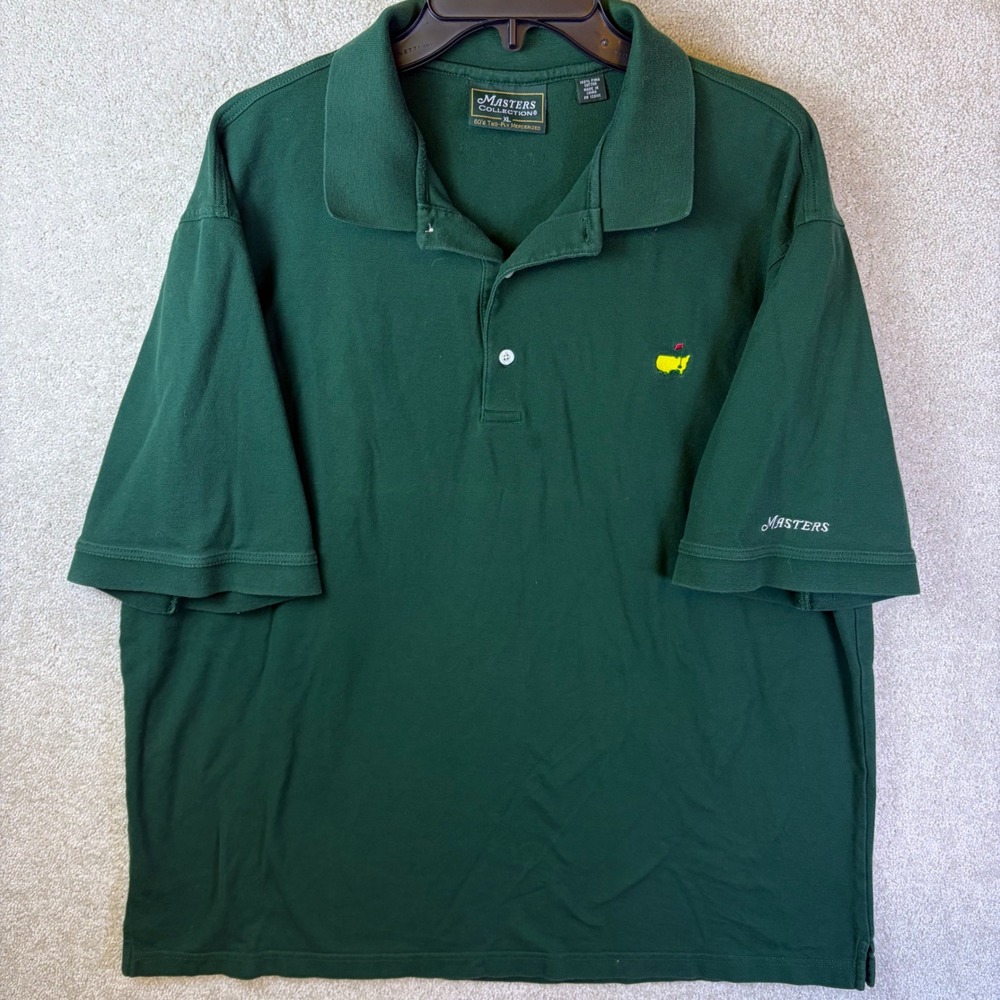 Masters Collection Polo Shirt Mens XL Green Pima Cotton Mercerized Golf SS READ